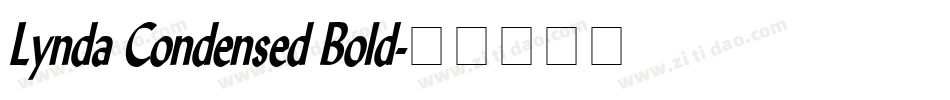 Lynda Condensed Bold字体转换
